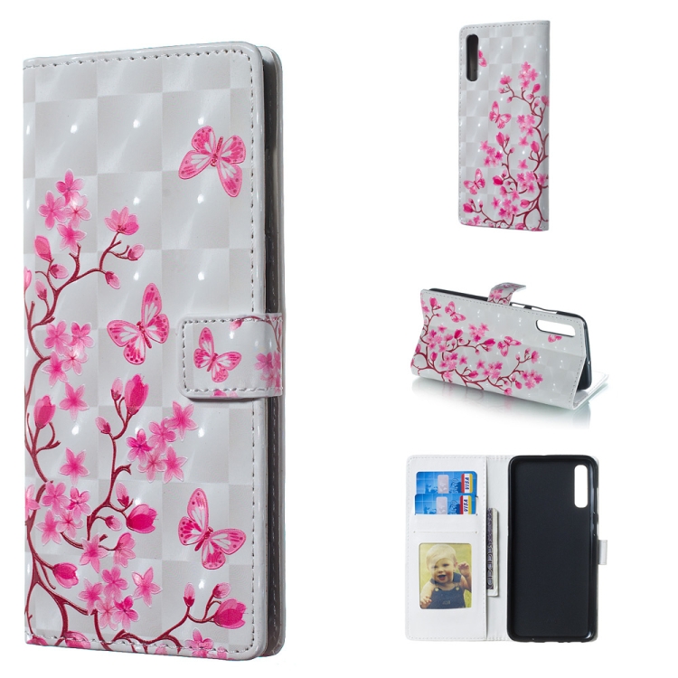 

Butterfly Love Flower Pattern 3D Horizontal Flip Leather Case for Galaxy A70, with Holder & Card Slots & Photo Frame & Wallet