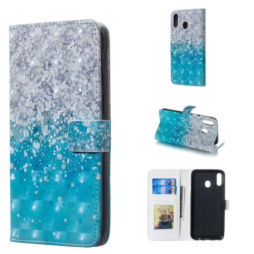 

Sea and Sand Pattern 3D Horizontal Flip Leather Case for Galaxy M20, with Holder & Card Slots & Photo Frame & Wallet