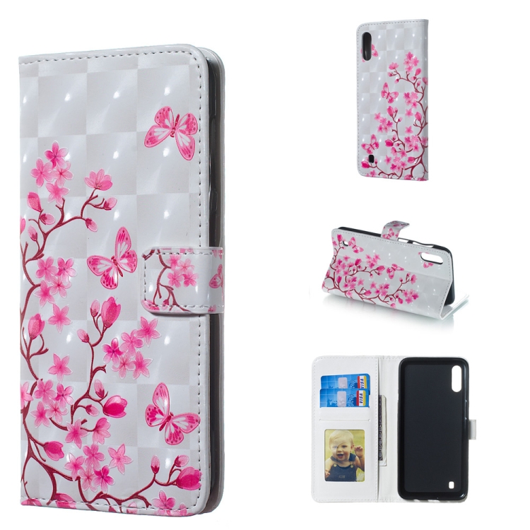 

Butterfly Love Flower Pattern 3D Horizontal Flip Leather Case for Galaxy M10, with Holder & Card Slots & Photo Frame & Wallet
