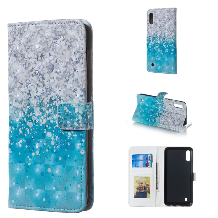 

Sea and Sand Pattern 3D Horizontal Flip Leather Case for Galaxy M10, with Holder & Card Slots & Photo Frame & Wallet