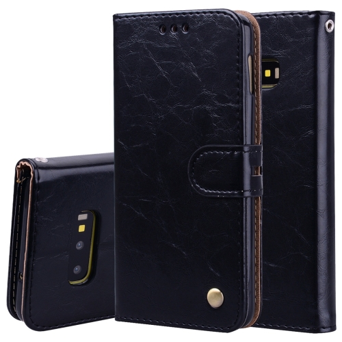 

Business Style Oil Wax Texture Horizontal Flip Leather Case for Galaxy S10 E, with Holder & Card Slots & Wallet (Black)