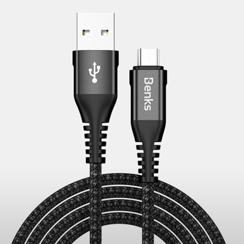 

Benks 1.2m 5V 3A Nylon Braided Cord USB A to Micro-USB Data Sync Charge Cable, For Galaxy, Huawei, Xiaomi, LG, HTC and Other Smart Phones