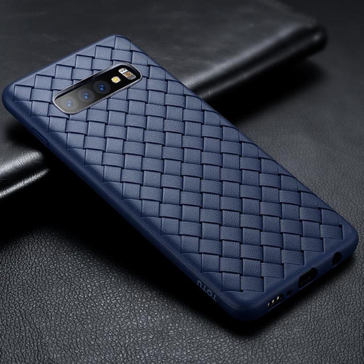 

TOTUDESIGN Soft Series BV Weave TPU Protective Case for Galaxy S10 Plus (Blue)