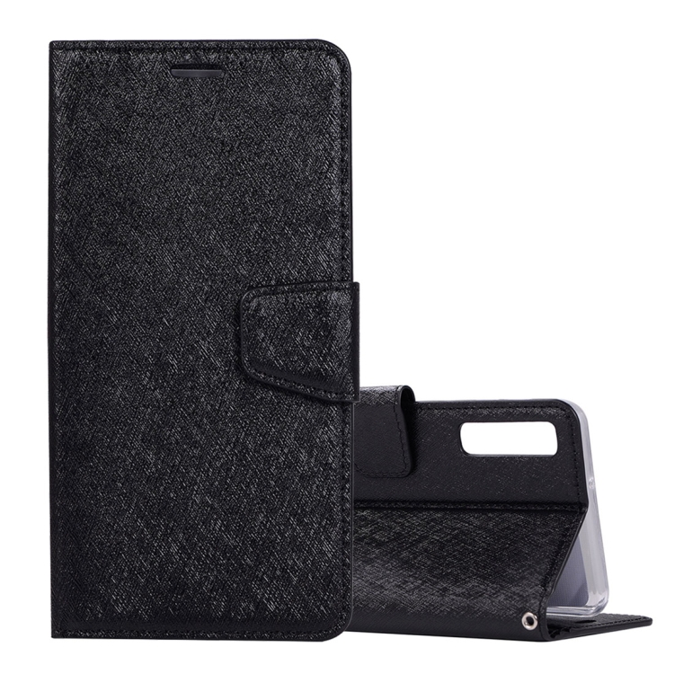 

Silk Texture Horizontal Flip Leather Case for Galaxy A7 (2018), with Holder & Card slots & Wallet & Photo Frame (Black)