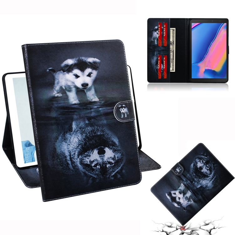 

Wolf and Dog Pattern Horizontal Flip Leather Case for Galaxy Tab A 8 (2019) / P200 / P205, with Holder & Card Slot & Wallet