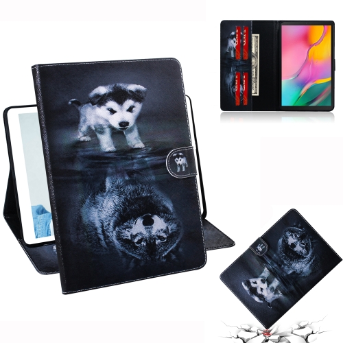 

Wolf and Dog Pattern Horizontal Flip Leather Case for Galaxy Tab A 10.1 (2019) T510 / T515, with Holder & Card Slot & Wallet