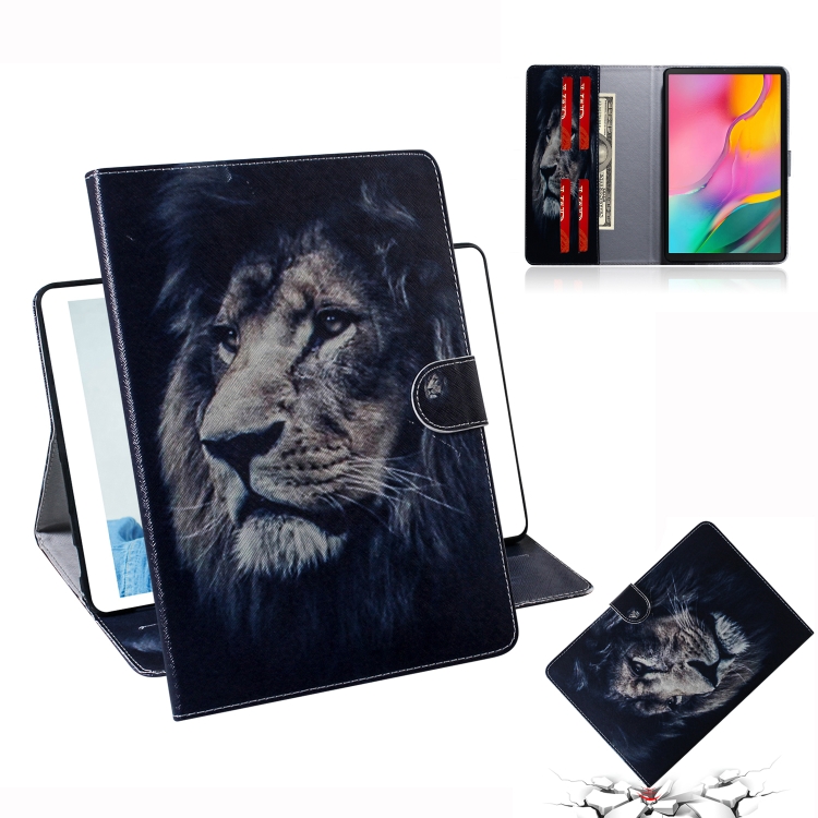 

Lion Pattern Horizontal Flip Leather Case for Galaxy Tab A 10.1 (2019) T510 / T515, with Holder & Card Slot & Wallet