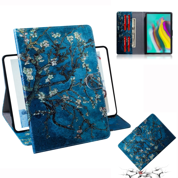 

Apricot Blossom Pattern Horizontal Flip Leather Case for Galaxy Tab S5E T720 / T725, with Holder & Card Slot & Wallet