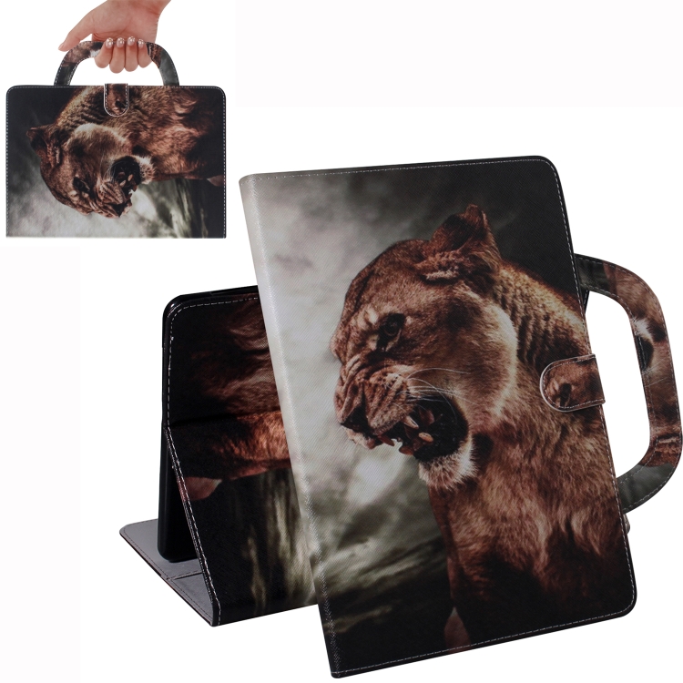 

Lion Pattern Horizontal Flip Leather Case for Galaxy Tab S5E 10.5 T720 / T725, with Holder & Card Slot & Wallet