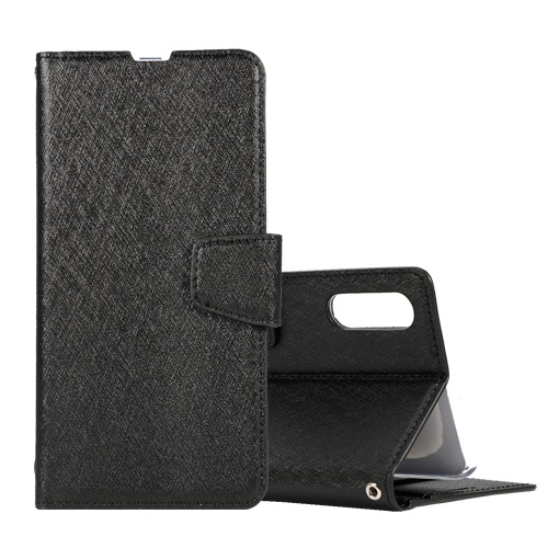

Silk Texture Horizontal Flip Leather Case for Galaxy A70, with Holder & Card Slots & Wallet & Photo Frame (Black)