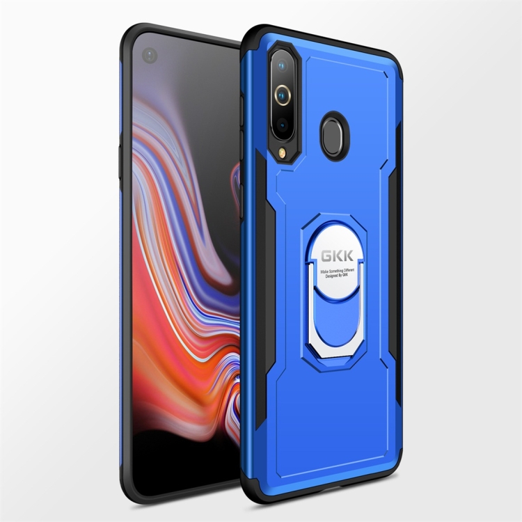 

GKK Magnetic 360 Degree Rotation Ring Holder PC + TPU Armor Case for Galaxy A8s (Blue)
