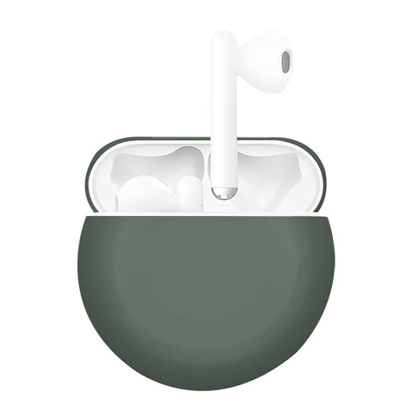 

For Huawei FreeBuds 3 Split Style Liquid Silicone Wireless Earphone Protective Case Storage Box(Green)