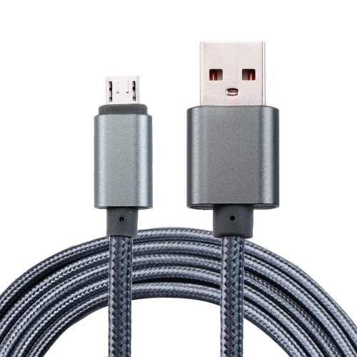 

2m Woven Style Metal Head 84 Cores Micro USB to USB 2.0 Data / Charger Cable, For Samsung / Huawei / Xiaomi / Meizu / LG / HTC and Other Smartphones(Grey)