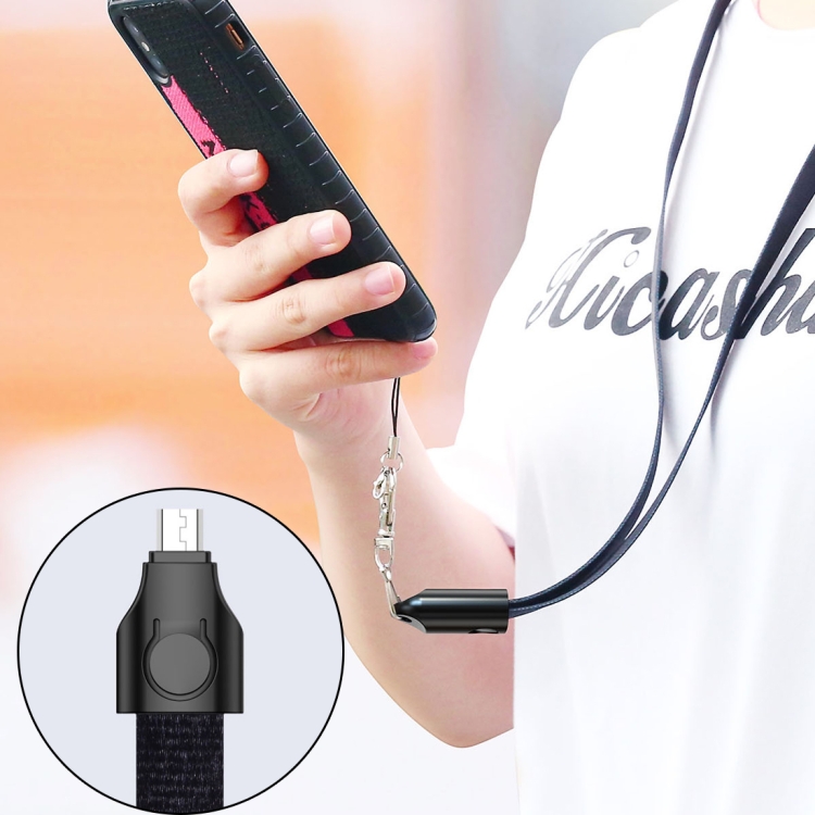 

TOTUDESIGN BMA-023 Cloth Series Hanging Rope Style 85CM 2.1A Micro USB to USB Data Sync Charging Cable