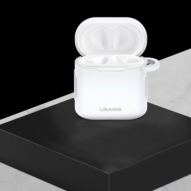 

USAMS US-BH501 Silicone Charging Box Protective Case for Huawei FreeBuds 2(White)