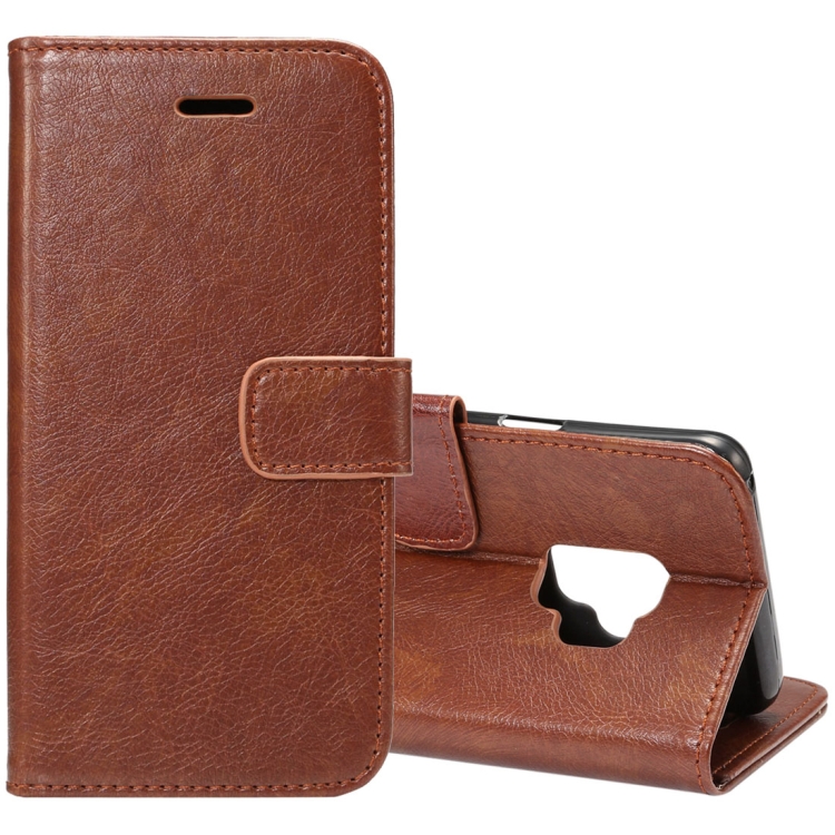 

For Galaxy S9 Crazy Horse Texcture PU + TPU Horizontal Flip Leather Case with Holder & Card Slots & Wallet & Photo Frame(Coffee)