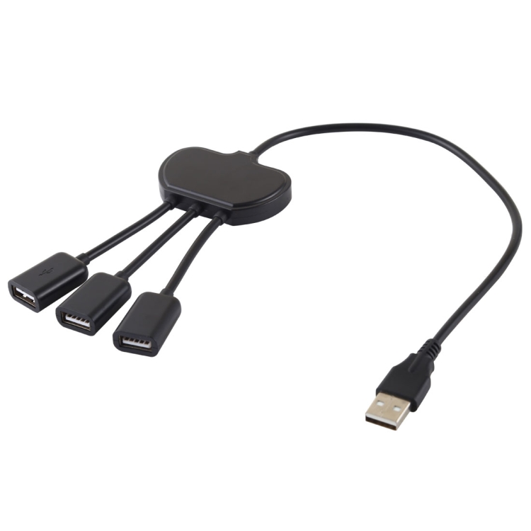 

3 x USB 2.0 Female to USB 2.0 Male HUB Adapter (Black)