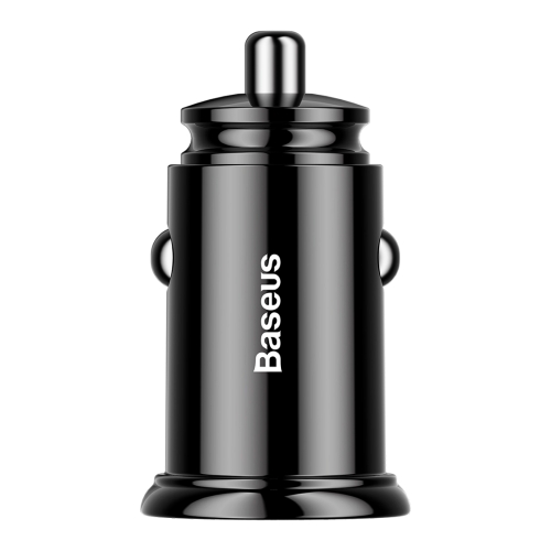 

Baseus 30W Circle Shape USB + Type-C / USB-C Dual QC3.0 Plastic Car Charger (Black)
