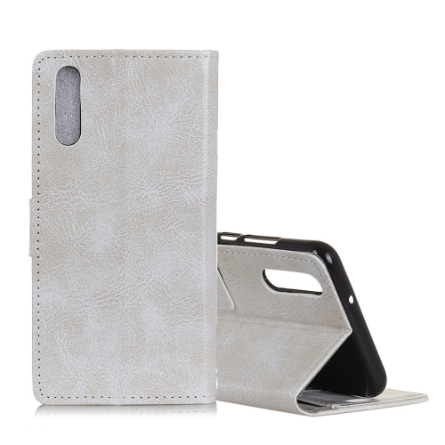 

Retro Crazy Horse Texture Horizontal Flip Leather Case for Galaxy A50, with Holder & Card Slots & Photo Frame (White)