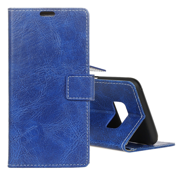 

Retro Crazy Horse Texture Horizontal Flip Leather Case fore Galaxy S10e, with Holder & Card Slots & Photo Frame(Blue)