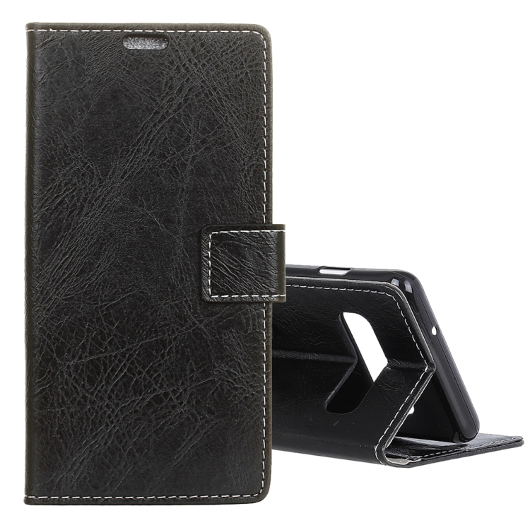 

Retro Crazy Horse Texture Horizontal Flip Leather Case for Samsung Galaxy S10 Plus, with Holder & Card Slots & Photo Frame(Black)