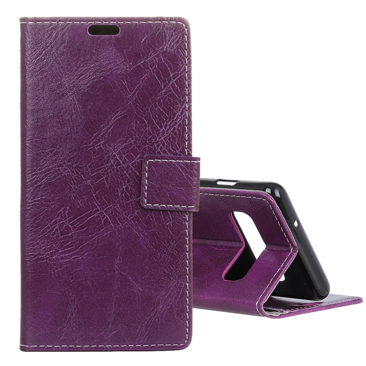 

Retro Crazy Horse Texture Horizontal Flip Leather Case for Samsung Galaxy S10, with Holder & Card Slots & Photo Frame(Purple)