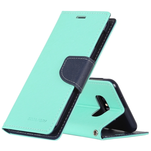 

GOOSPERY FANCY DIARY Horizontal Flip PU Leather Case for Galaxy S10e, with Holder & Card Slots & Wallet(Mint Green)