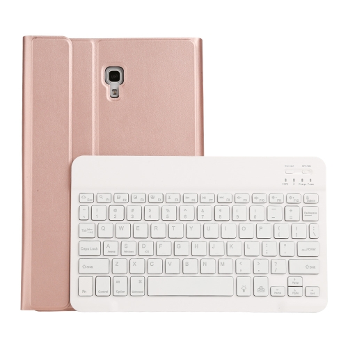 

ST590S Bluetooth 3.0 Fine Wool Texture PU Leather ABS Detachable Seven-color Backlight Bluetooth Keyboard Leather Case for Samsung Galaxy Tab A 10.5 inch T590 / T595, with Pen Slot & Holder (Rose Gold)