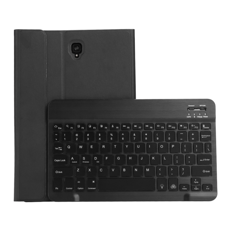 

ST830S Bluetooth 3.0 Fine Wool Texture PU Leather ABS Detachable Seven-color Backlight Bluetooth Keyboard Leather Case for Samsung Galaxy Tab S4 10.5 inch T830 / T835, with Pen Slot & Holder (Black)