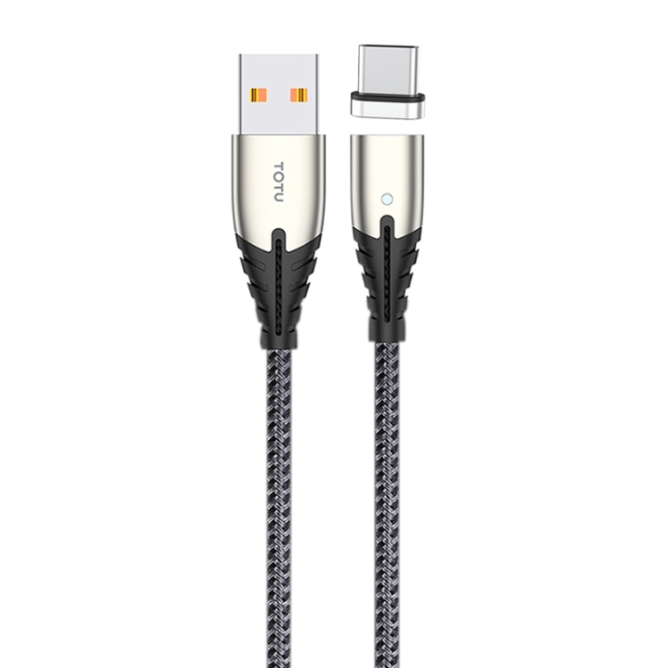 

TOTUDESIGN BTA-029 Thunder Series Type-C / USB-C Automatic Adsorption Magnectic Charging Cable, Length: 1.2m(Black)