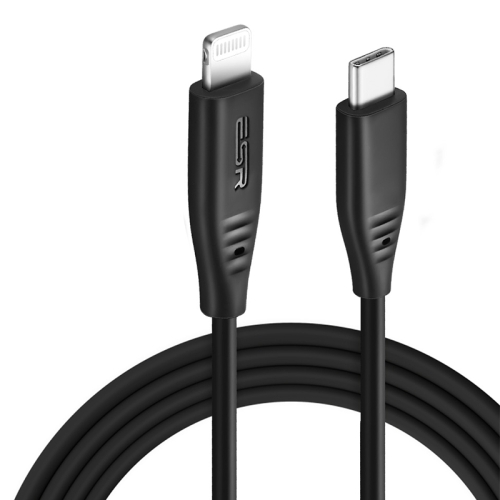 

ESR USB / Type-C to 8pin PD Cable Data Sync Charging Cable, Length: 1m(Black)