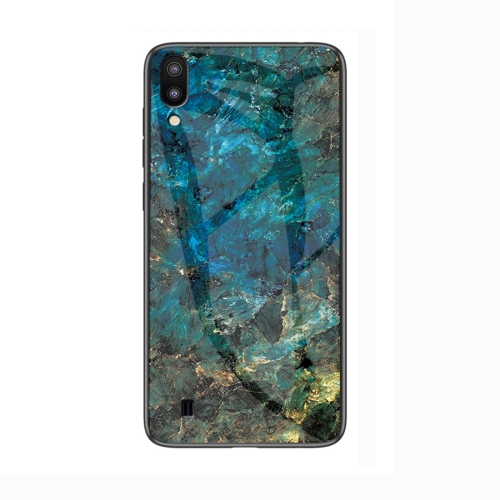 

Marble Glass Protective Case for Galaxy M10(Emerald)