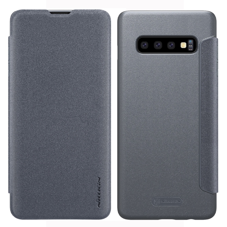 

NILLKIN Frosted Texture Horizontal Flip Leather Case for Galaxy S10 Plus (Grey)