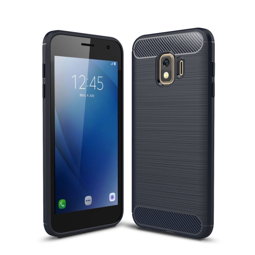 

Brushed Texture Carbon Fiber Shockproof TPU Case for Galaxy J2 Core (Navy Blue)