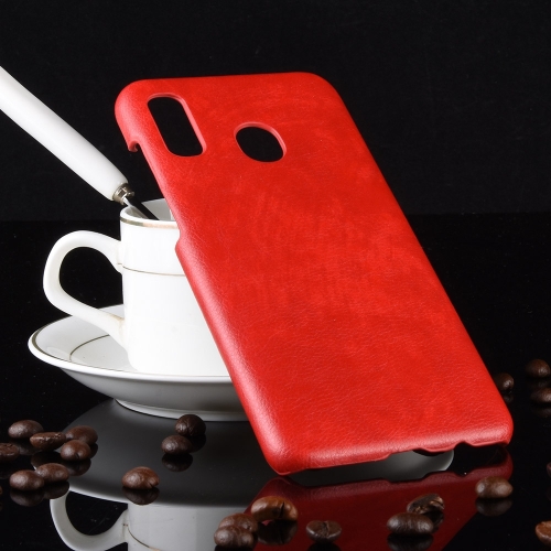 

Shockproof Litchi Texture PC + PU Case for Galaxy A30 (Red)