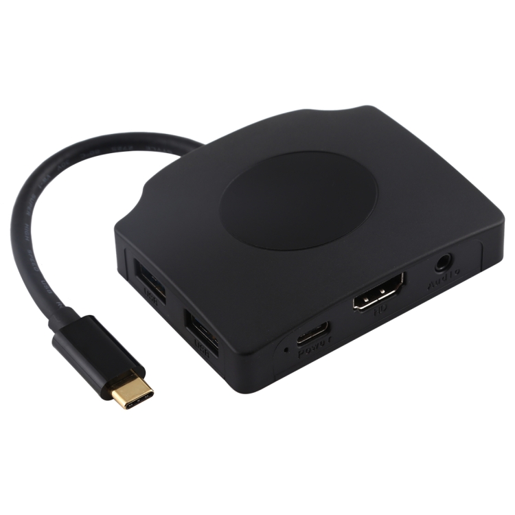 

V178A USB-C / Type-C to USB 3.0 x 3 + USB-C / Type-C + HDMI + Audio Port + SD / TF Card Reader Multi-function HUB Adapter