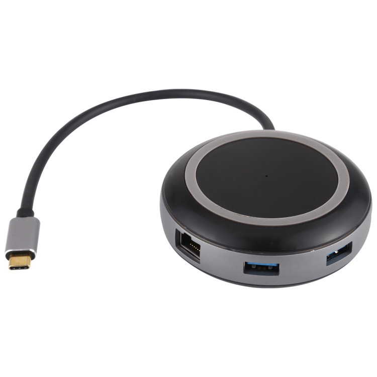 

USB-C / Type-C to USB 3.0 x 3 + USB-C / Type-C + HDMI + RJ45 + SD / TF Card Reader Multi-function HUB Adapter