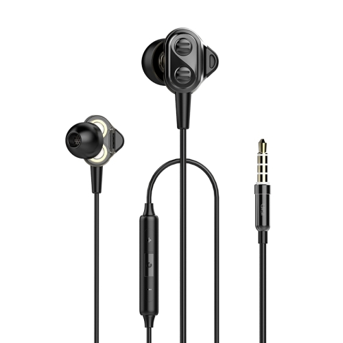 

UiiSii DT800 Universal HIFI Double Moving Iron + Double Moving Coil Drivers In-Ear Earphone (Black)