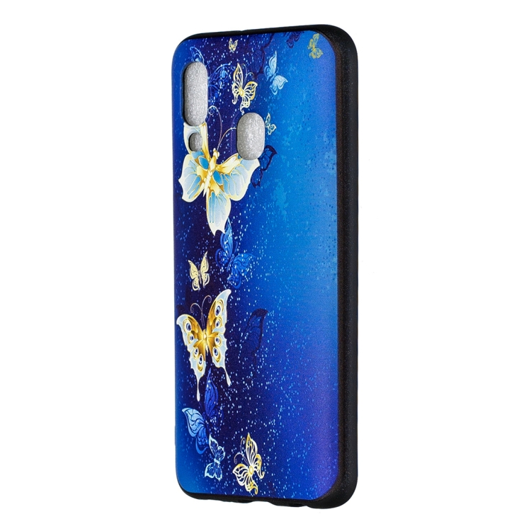

Embossed Painted Golden Butterfly Pattern TPU Case for Galaxy A40