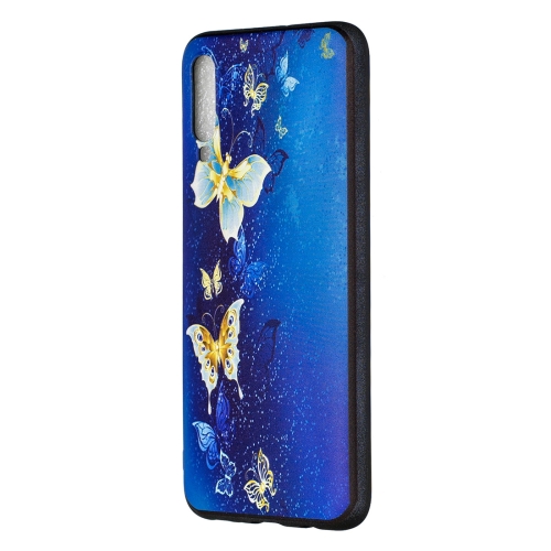 

Embossed Painted Golden Butterfly Pattern TPU Case for Galaxy A70