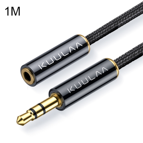 

KUULAA KL-X15 Male to 3.5mm Female Aux Audio Extension Cable, Length: about 100cm(Black)