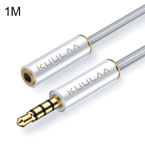 

KUULAA KL-X15 Male to 3.5mm Female Aux Audio Extension Cable, Length: about 100cm(White)