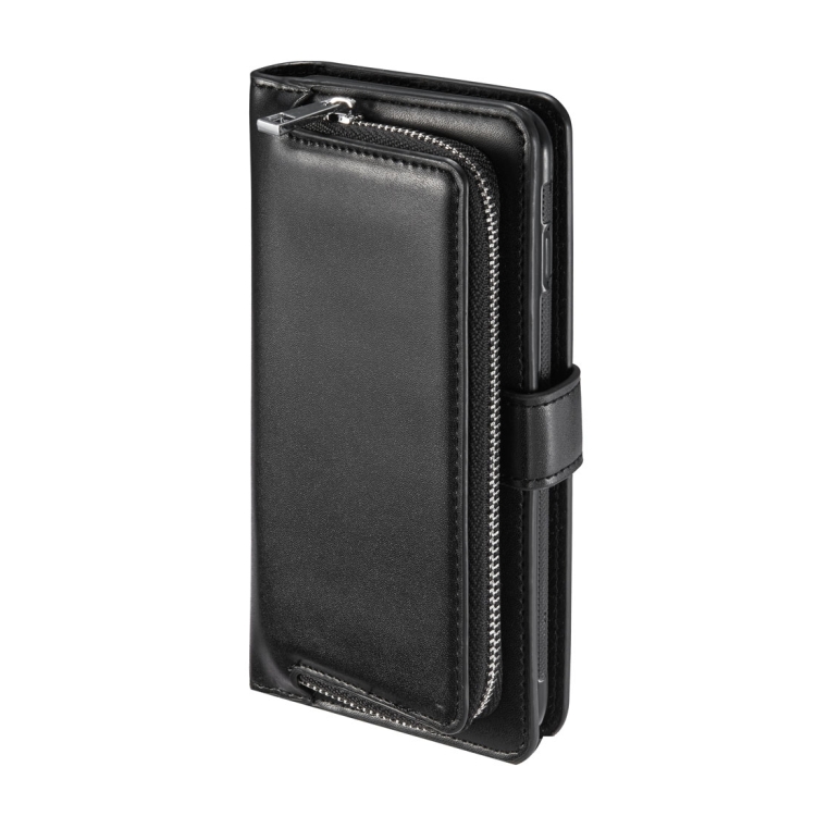 

For Galaxy S8 Plain Weave Texture Zipper Horizontal Flip Leather Case with Detachable Back Protective Case & Card Slots & Wallet (Black)