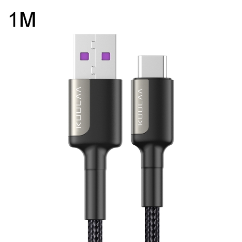 

Kuulaa KL-X12 5A USB to USB-C / Type-C Zinc Alloy Fast Charging Cable, Length: 1m (Black)