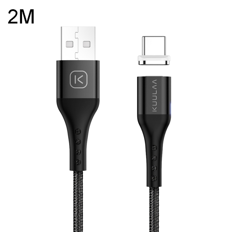 

Kuulaa KL-X01-C USB to USB-C / Type-C Square Head Magnetic Fast Charging Data Cable, Length: 2m (Black)