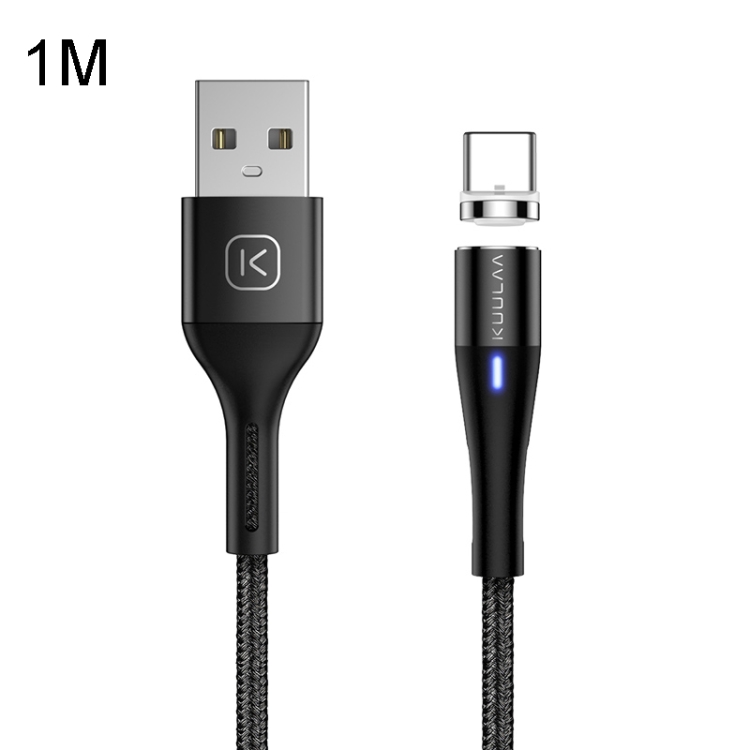 

Kuulaa KL-X02-C USB to USB-C / Type-C Round Head Magnetic Fast Charging Data Cable, Length: 1m (Black)