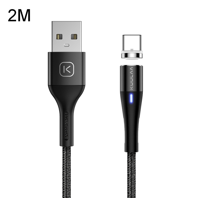 

Kuulaa KL-X02-C USB to USB-C / Type-C Round Head Magnetic Fast Charging Data Cable, Length: 2m (Black)