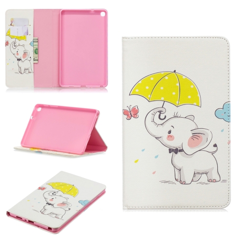 

Colored Drawing Elephant under the Umbrella Pattern Horizontal Flip Leather Case for Galaxy Tab A 8 (2019) P200 / P205, with Holder & Card Slots & Wallet