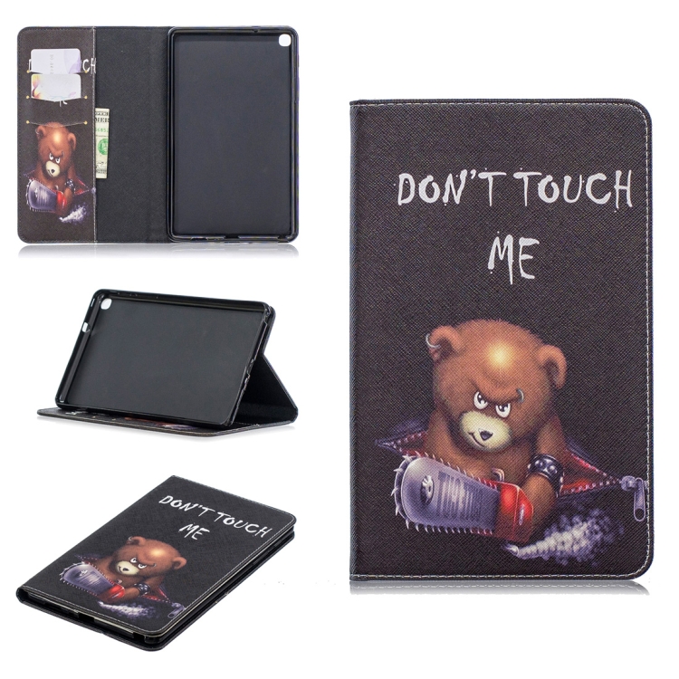 

Colored Drawing Bear Pattern Horizontal Flip Leather Case for Galaxy Tab A 8 (2019) P200 / P205, with Holder & Card Slots & Wallet