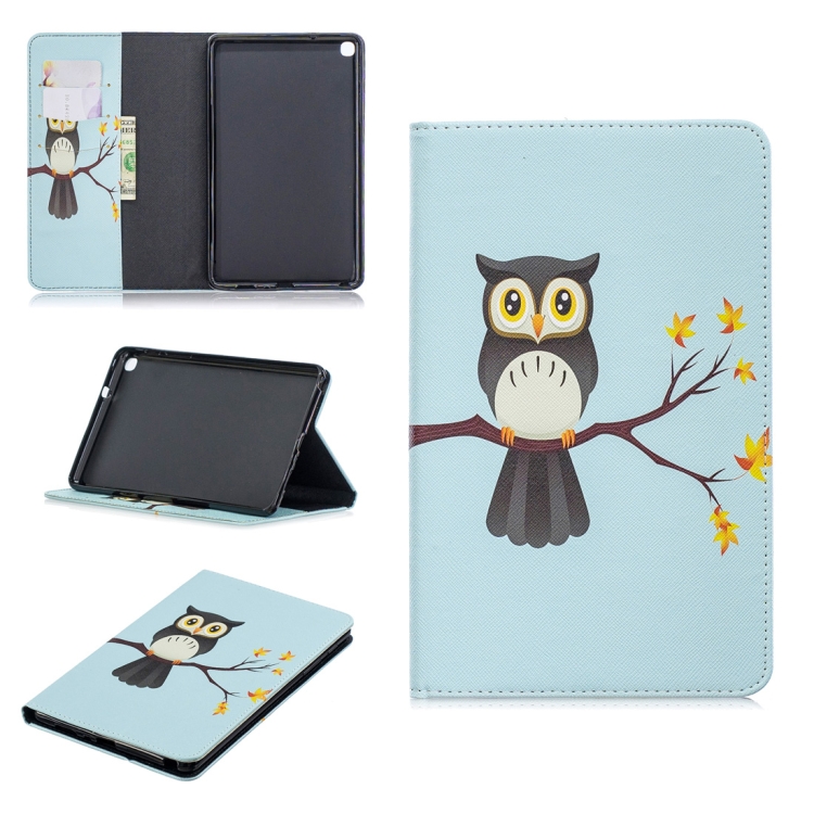 

Colored Drawing Eagle on The Tree Pattern Horizontal Flip Leather Case for Galaxy Tab A 8 (2019) P200 / P205, with Holder & Card Slots & Wallet